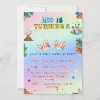 Colorful Royal King Birthday invitation