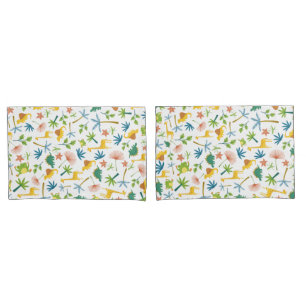 Colorful safari cute jungle animals zoo baby wild  pillowcase