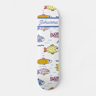 Colorful School of Fish  Skateboard