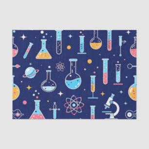 Colorful Science Lab Pattern Modern Chemistry Tissue Paper