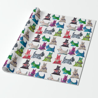 Colorful Scottie Wrapping Paper