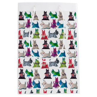 Colorful Scotties Medium Gift Bag