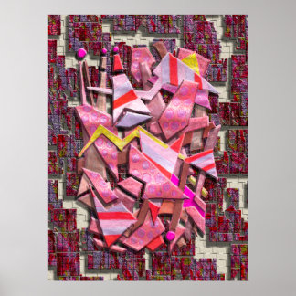 Colorful Scrap Metal Poster