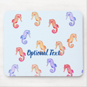 Colorful Seahorses Pattern   Mouse Mat