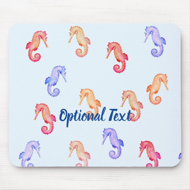 Colorful Seahorses Pattern   Mouse Mat (Front)