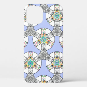 Colorful seamless mosaic interlacing stripes patte iPhone 12 case