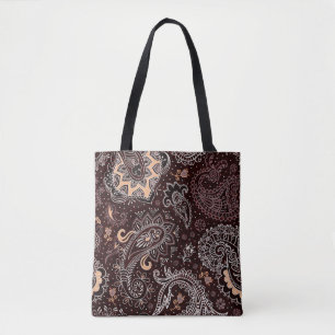 Colorful seamless pattern in paisley style. Vintag Tote Bag