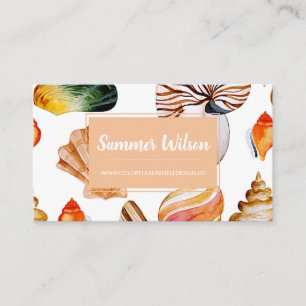 Colorful Seashells Business Card