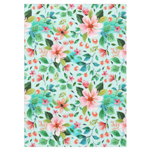 Colorful seaside flowers pattern tablecloth