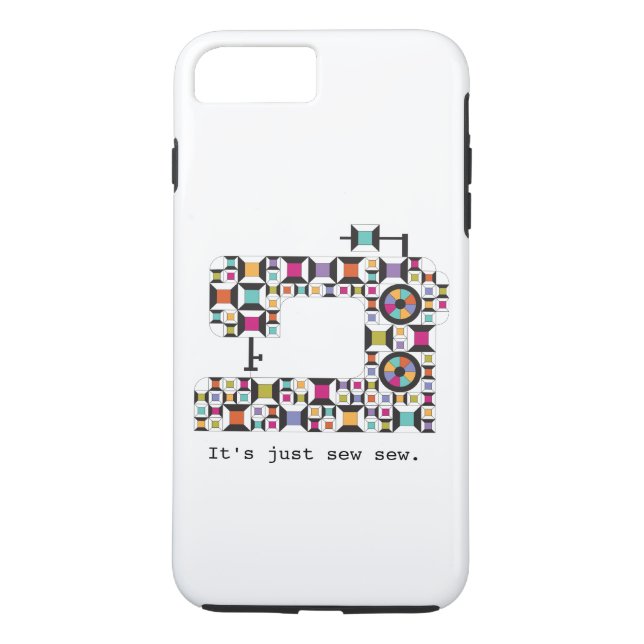 Colorful Sewing Machine Quilt Pattern Case-Mate iPhone Case (Back)