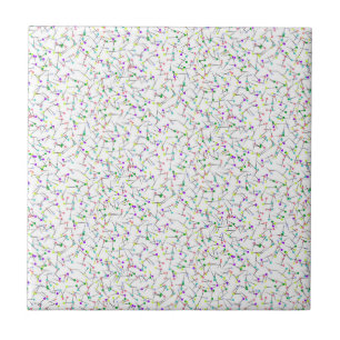 Colorful Sewing Pins White Dressmaker Seamstress Tile