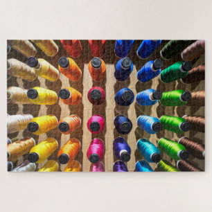 Colorful Sewing Thread Embroidery Jigsaw Puzzle
