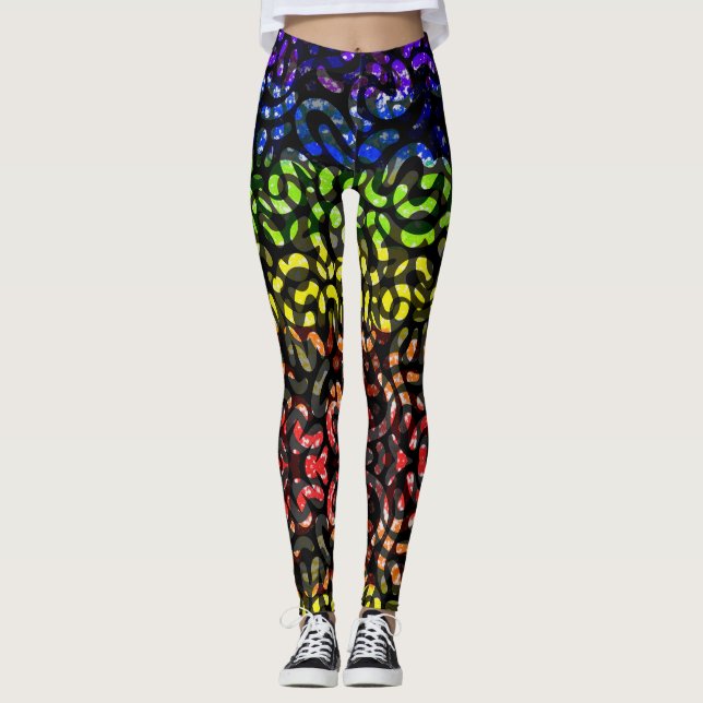 Colorful Shapes - AOP Women's Leggings (Front)