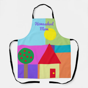 Colorful Shapes Homeschool Mom Apron