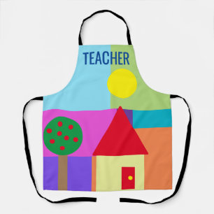 Colorful Shapes School TEACHER Apron