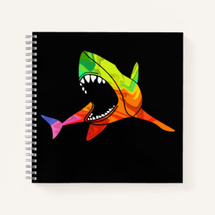 Colorful Shark Notebook