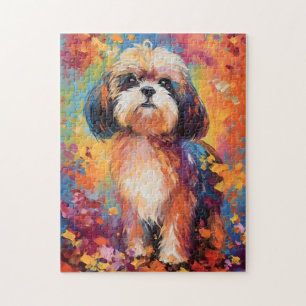 Colorful Shih Tzu Jigsaw Puzzle