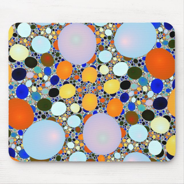 Colorful Shiny Stones Terrazzo Mouse Pad (Front)