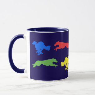 Colorful Silken Windhounds  Mug