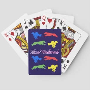 Colorful Silken Windhounds  Playing Cards