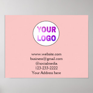 Colorful simple add your logo name text image poster
