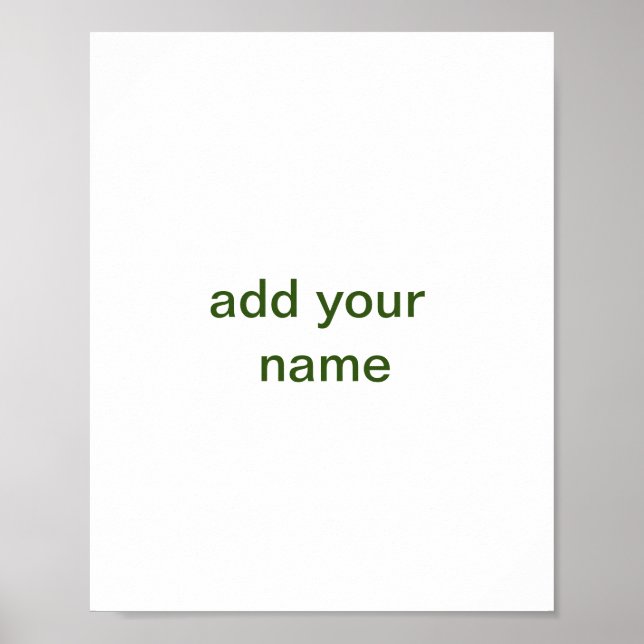 Colorful simple add your name text image poster (Front)