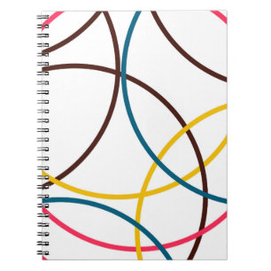 Colorful, simple modern cool, urban trendy circles notebook