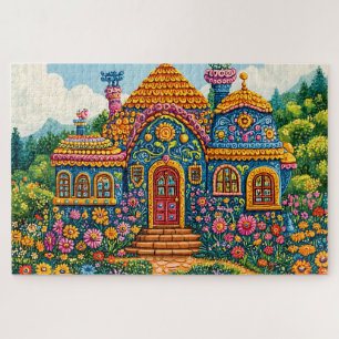 Colorful Simple Rustic Modern Cool Jigsaw Puzzle