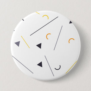 Colorful, simple, trendy, urban geometric design 7.5 cm round badge