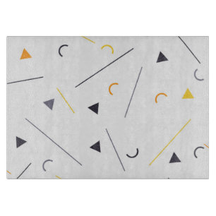 Colorful, simple, trendy, urban geometric design cutting board