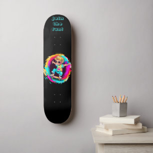 COLORFUL SKATER FUN! SKATEBOARD