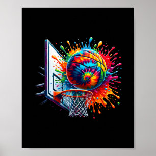 Colorful Sketll Tie Dye Color Splash Sketll Hoop N Poster
