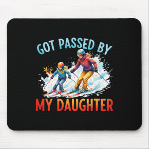 Colorful Ski Family Got Ped By My Daughter Winter Mouse Mat