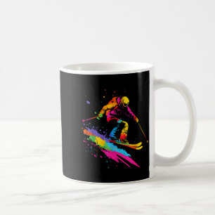 Colorful skiing ski  coffee mug