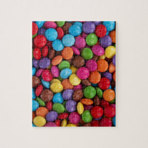 Colorful skittles candy jigsaw puzzle