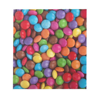 Colorful skittles candy notepad