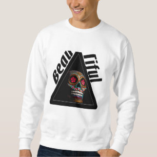 Colorful Skull "Beautiful" T-Shirt  Sweatshirt