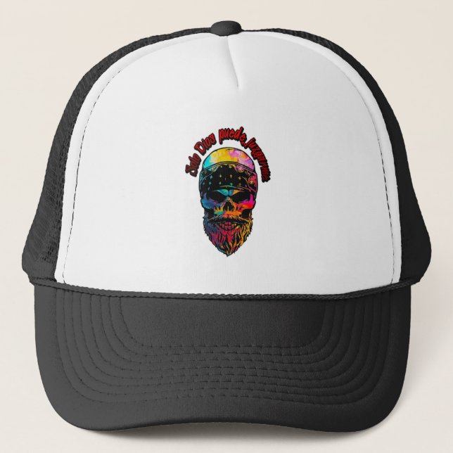 Colorful Skull - Bone Trucker Hat (Front)