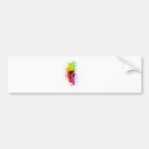 Colorful Skull - Colorful Skull Bumper Sticker