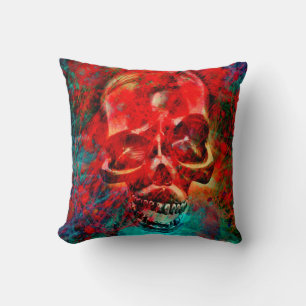 Colorful skull cushion
