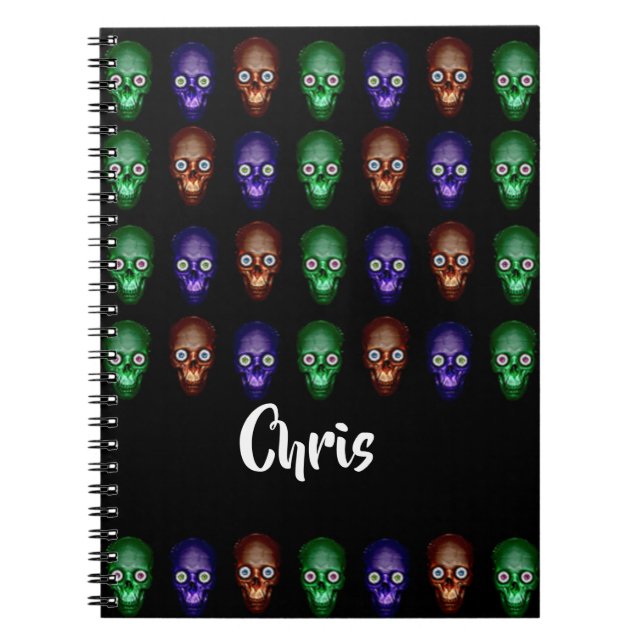 Colorful skull heads notebook (Front)