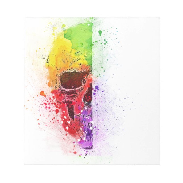 Colorful Skull Notepad (Front)