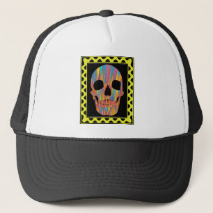 Colorful Skull Trucker Hat