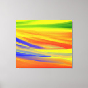 COLORFUL SKY PAINT RAINBOW ART CANVAS PRINT