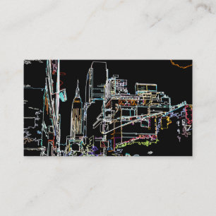 Colorful skyline in Manhattan Business Card