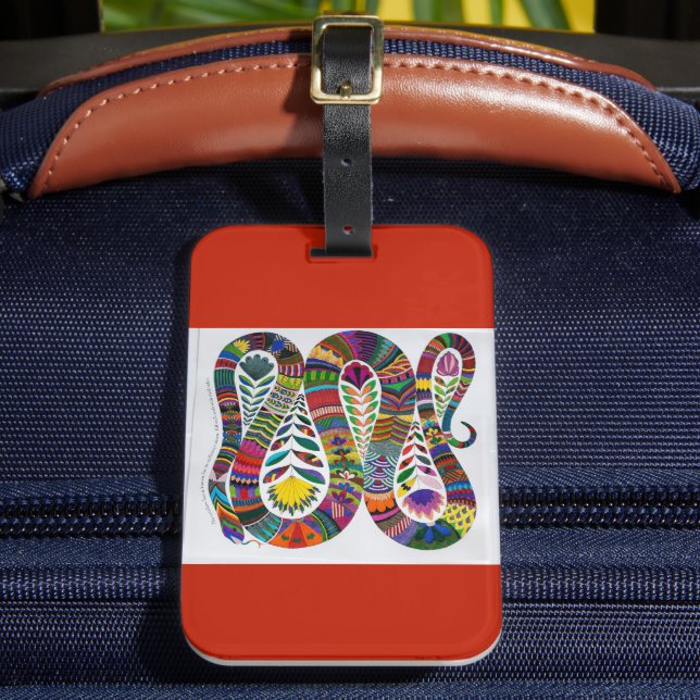 Colorful Snake Acrylic Luggage Tag (Front Insitu 2)
