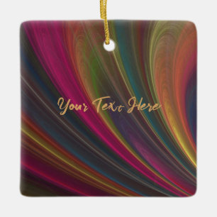 Colorful Soft Sand Waves Ceramic Ornament