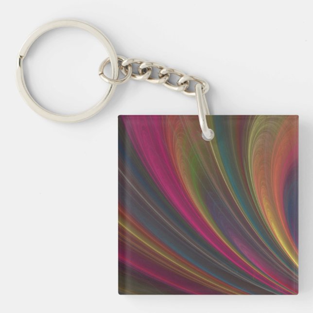Colorful Soft Sand Waves Key Ring (Front)