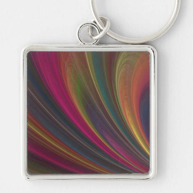 Colorful Soft Sand Waves Key Ring (Front)