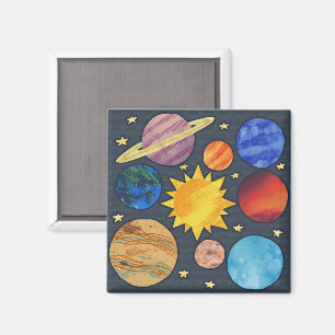 Colorful Solar System Magnet